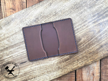 Handmade Brown Bifold Leather Card Wallet