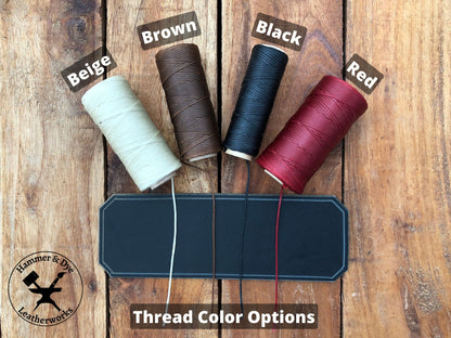 Thread color options with black leather