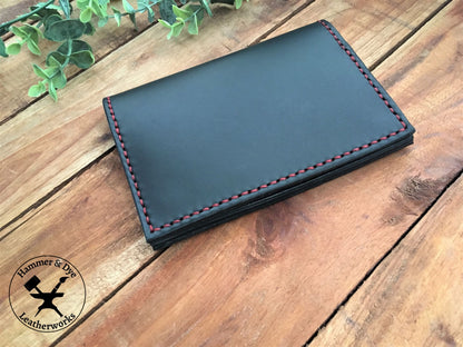 Handmade Black Leather Passport Cover