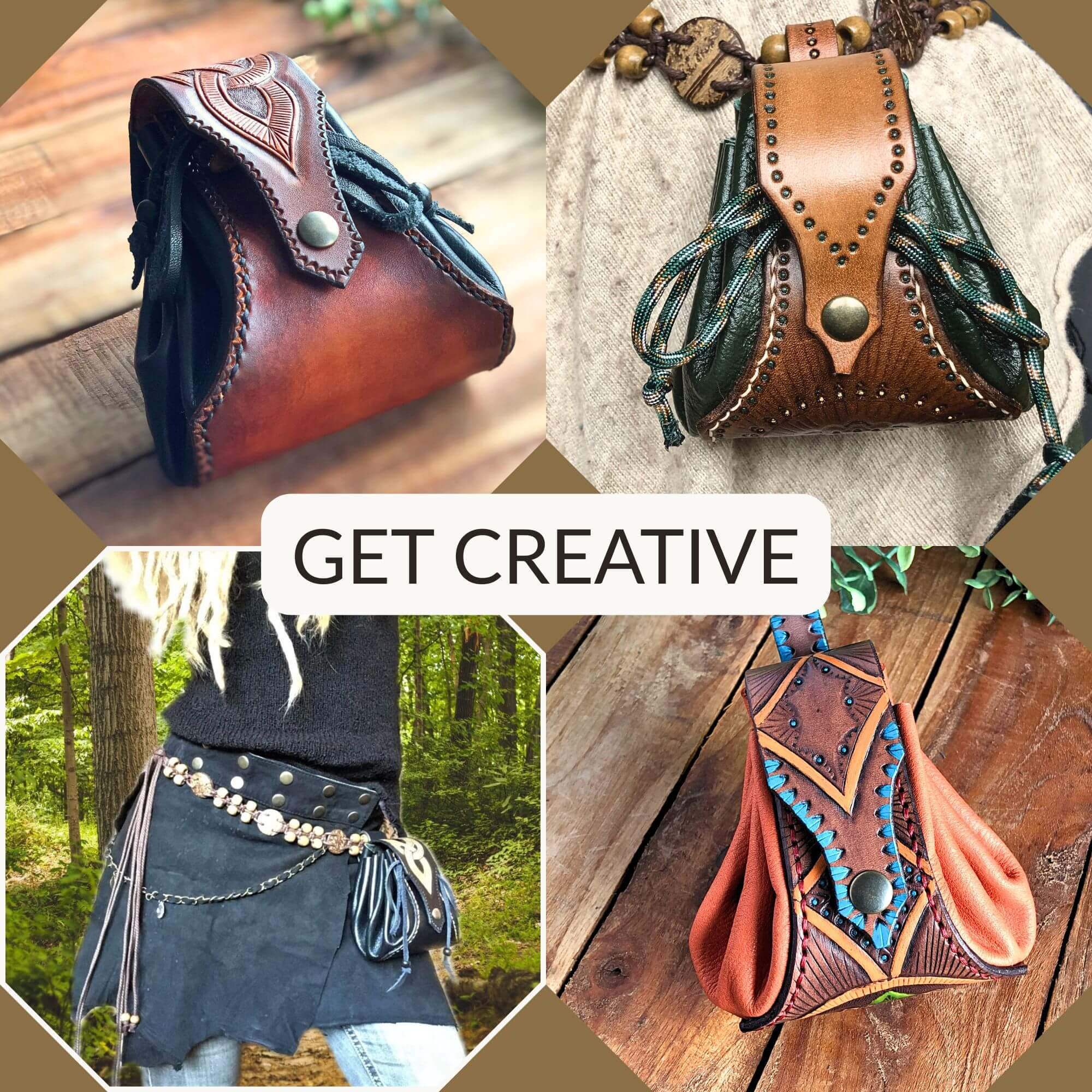 leather dice pouch pattern creative ideas