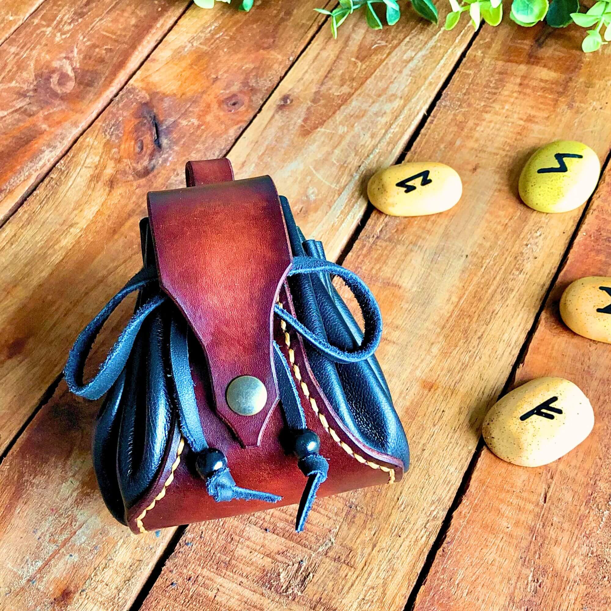 drawstring dice pouch with a belt loop