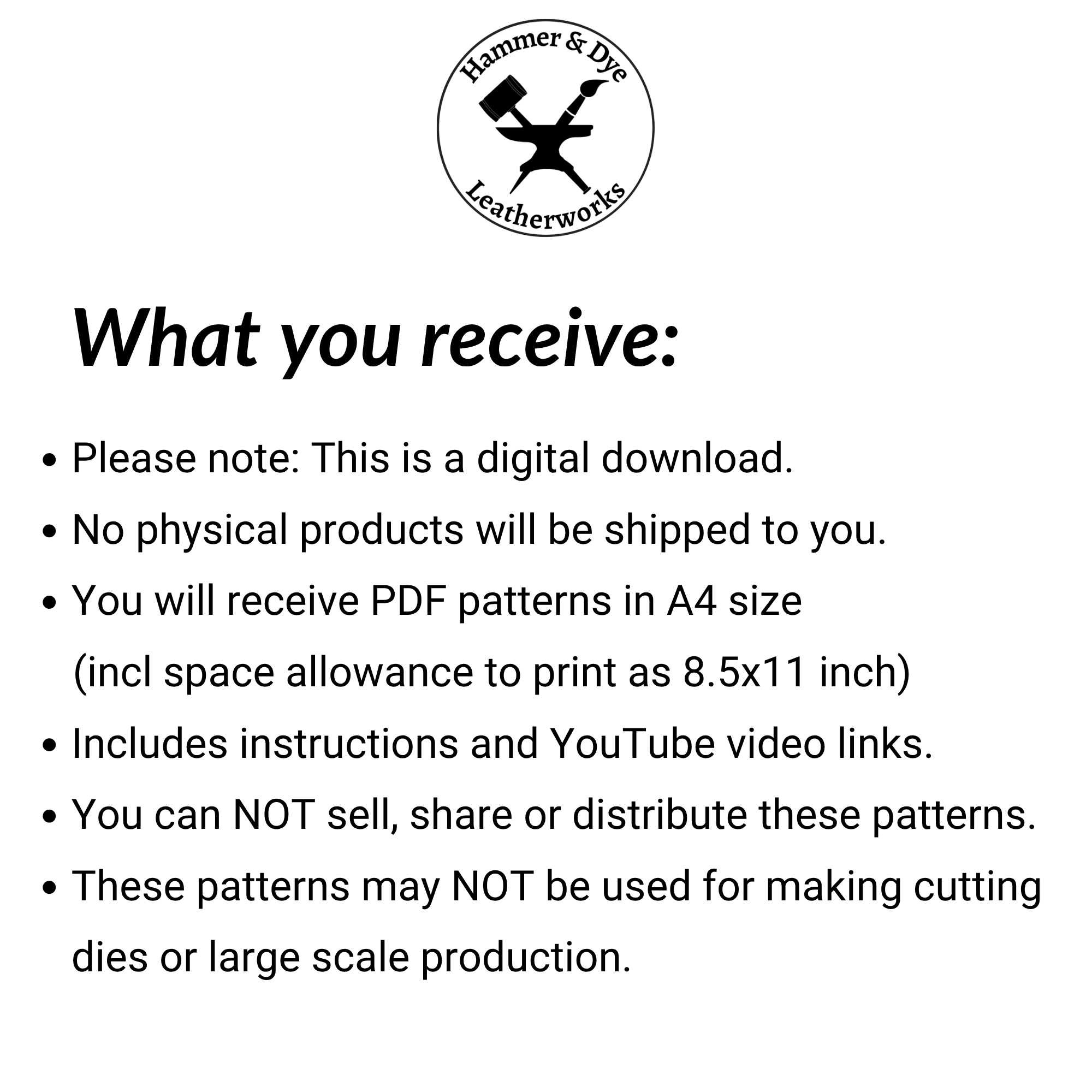 Small Wallet Bundle 8 infographic about buying leathercraft pattern bundles