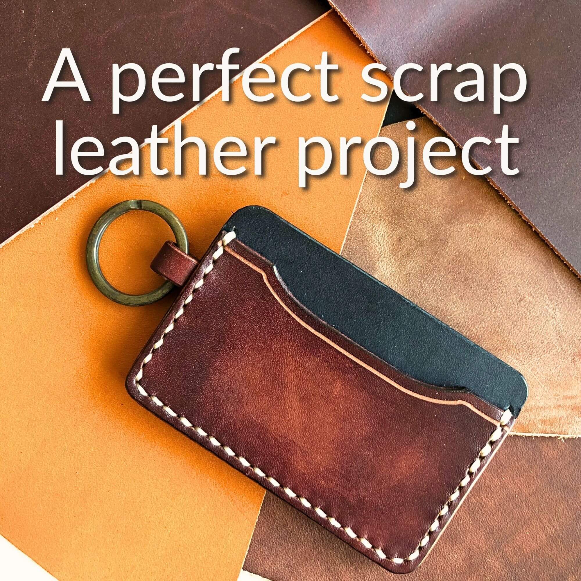 Small Wallet Bundle 6 keychain card wallet made from scrap leather