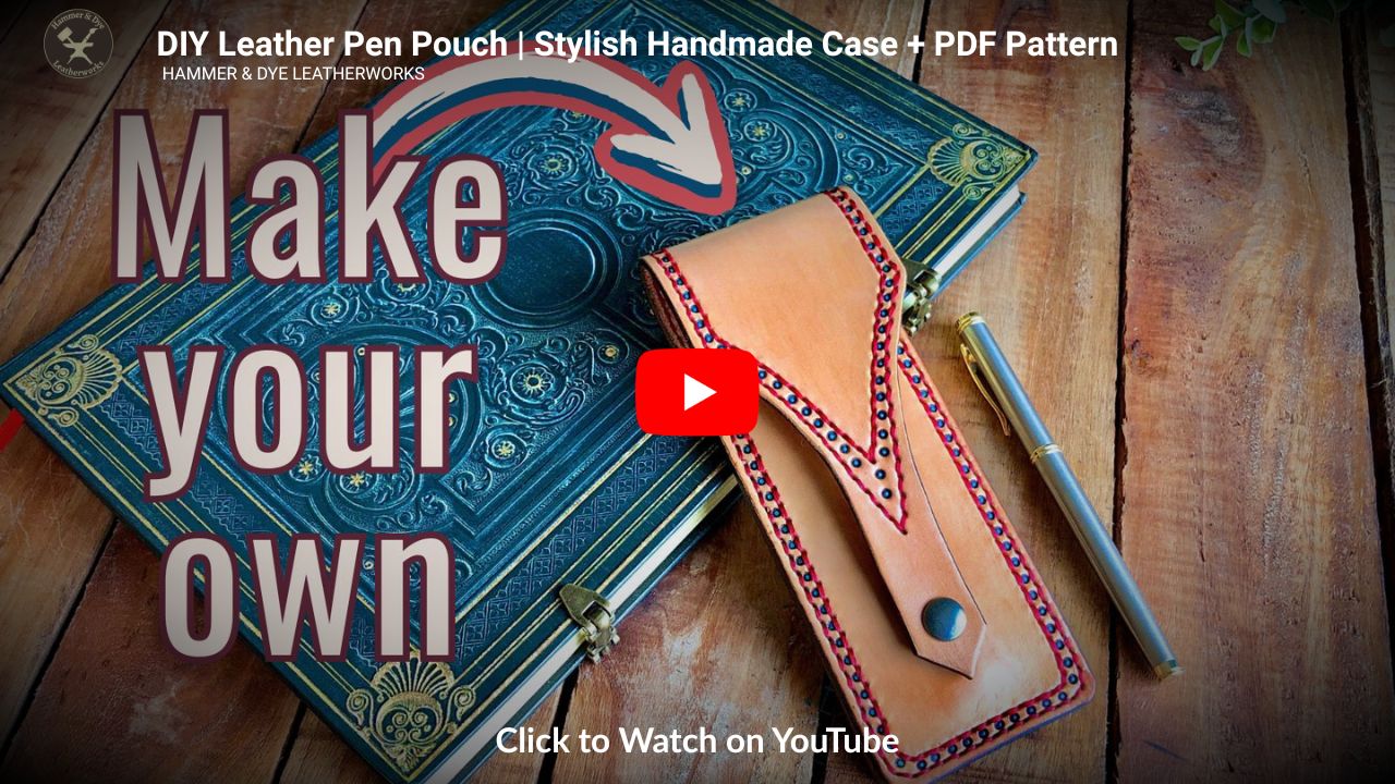 leather pen pouch pattern leathercraft tutorial