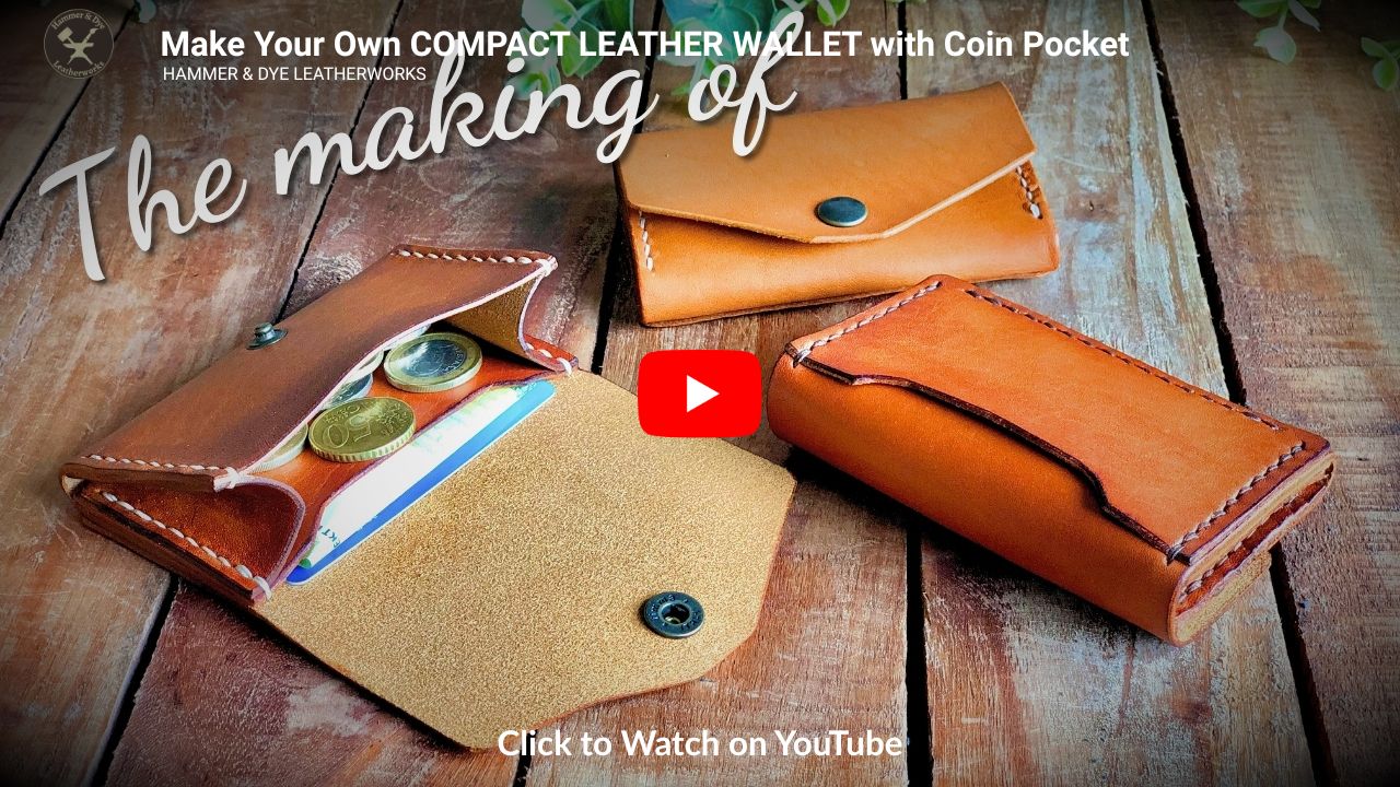 Small Wallet Bundle 15 Crafting a slim leather wallet with a coin pocket video tutorial