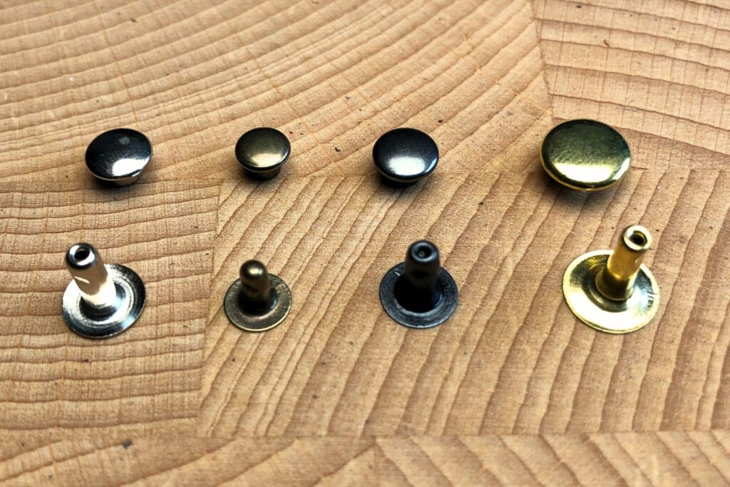 How to Set Rivets 2 Leather rivets come in various different colors, like silver, bronze, black and gold